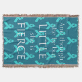 Eierstockkrebs-aquamarine Bandthrow-Decke Decke (Vorderseite)