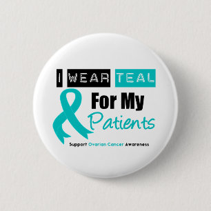 Eierstockkrebs-aquamarines Band für meine Button