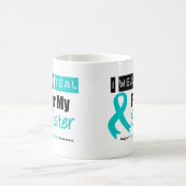 Eierstockkrebs-aquamarines Band für meine Kaffeetasse (Mittel)