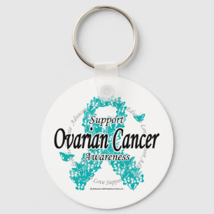 Eierstockkrebs-Band der Schmetterlinge Schlüsselanhänger