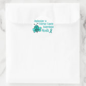 Eierstockkrebs-Bewusstseins-Monats-Biene 1,3 Runder Aufkleber (Tasche)