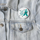 Eierstockkrebs-Bewusstseins-Monats-Blumen 1 Button (Beispiel)