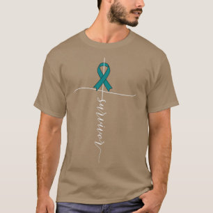 Eierstockkrebs-Bewusstseins-Überlebender Türkises T-Shirt