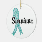Eierstockkrebs des Überlebend-17 Keramik Ornament (Links)
