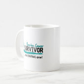 Eierstockkrebs des Überlebend-8 Kaffeetasse (Vorderseite Links)