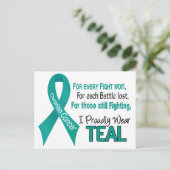 Eierstockkrebs für jedes ..... trage ich stolz postkarte (Stehend Vorderseite)