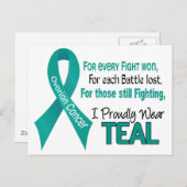 Eierstockkrebs für jedes ..... trage ich stolz postkarte (Vorne/Hinten)