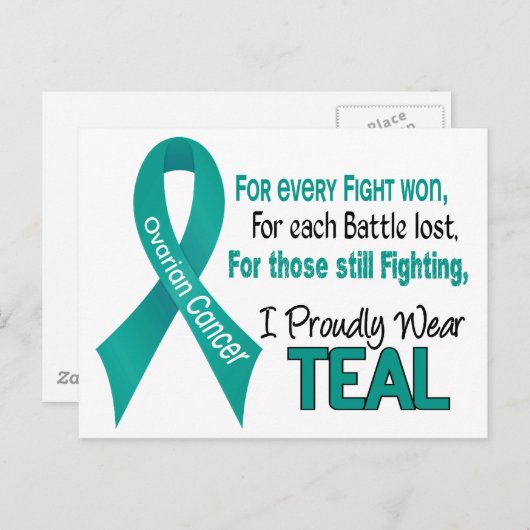 Eierstockkrebs für jedes ..... trage ich stolz postkarte (Vorne/Hinten)