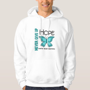 Eierstockkrebs geben nie Hoffnungs-Schmetterling Hoodie