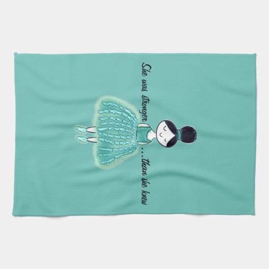 Eierstockkrebs Geschirrtuch (Horizontal)