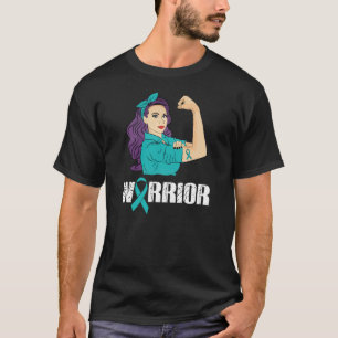 Eierstockkrebs-Krieger-Schleife T-Shirt