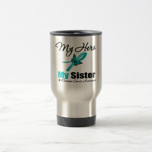 Eierstockkrebs mein Held meine Schwester Reisebecher