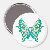 Eierstockkrebs-Schmetterling Magnet (Vorderseite/Rückseite)