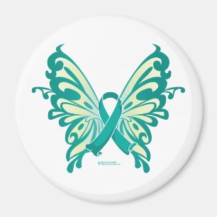 Eierstockkrebs-Schmetterling Magnet
