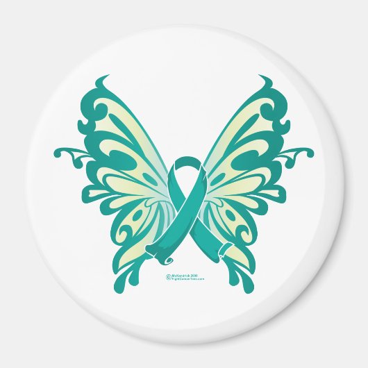 Eierstockkrebs-Schmetterling Magnet (Vorne)