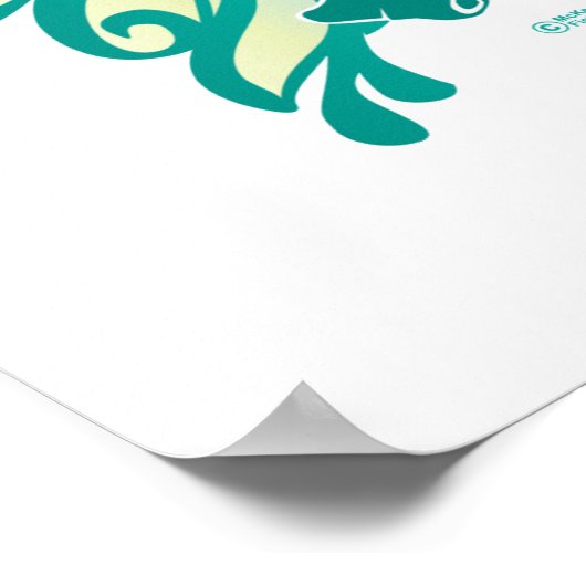 Eierstockkrebs-Schmetterling Poster (Ecke)