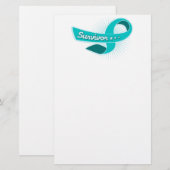 Eierstockkrebs-Überlebend-Band Briefpapier (Vorne/Hinten)