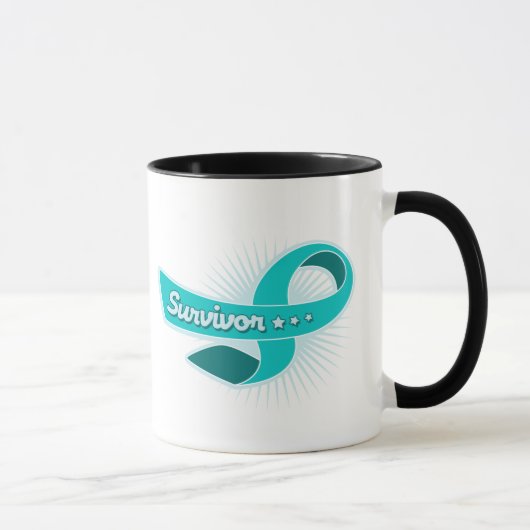 Eierstockkrebs-Überlebend-Band Tasse (Rechts)