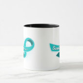 Eierstockkrebs-Überlebend-Band Tasse (Zentrum)
