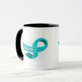 Eierstockkrebs-Überlebend-Band Tasse (Vorderseite Links)
