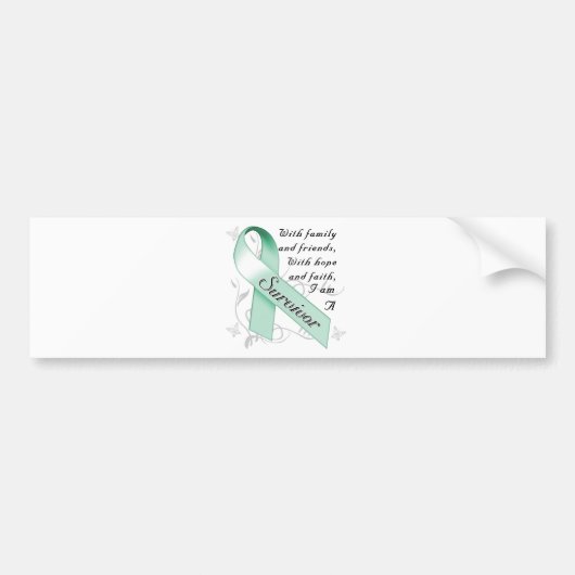 Eierstockkrebs-Überlebender Autoaufkleber (Vorne)