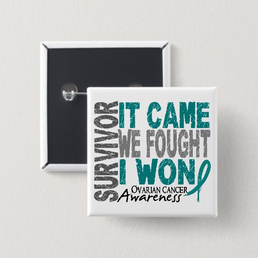 Eierstockkrebs-Überlebender, den es wir kam, Button (Vorne & Hinten)