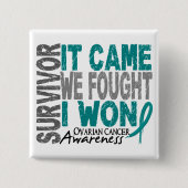 Eierstockkrebs-Überlebender, den es wir kam, Button (Vorderseite)