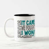 Eierstockkrebs-Überlebender, den es wir kam, Zweifarbige Tasse (Links)