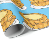 Eiertörtchen-Cartoon-Illustration Geschenkpapier (Rolleneckpunkt)