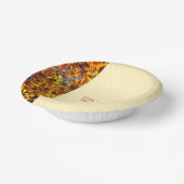 Eierweiße Blätter Glückwunsch Erntedankfest Danke Pappteller (Gewinkelt)