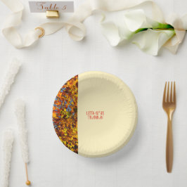 Eierweiße Blätter Glückwunsch Erntedankfest Danke Pappteller