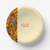 Eierweiße Blätter Glückwunsch Erntedankfest Danke Pappteller (Vorderseite)