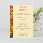 Eierweißer Erntedank Abendessen Herbstfest Einladung (Stehend Vorderseite)