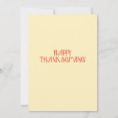 Eierweißer Erntedank Abendessen Herbstfest Einladung (Rückseite)