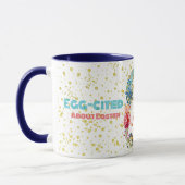 Eierzitiert über Osterflorale Decorative Monogramm Tasse (Links)