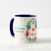 Eierzitiert über Osterflorale Decorative Monogramm Tasse (Vorderseite Links)