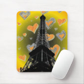Eifel Tower Hearts Mousepad (Mit Mouse)