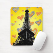 Eifel Tower Hearts Mousepad (Mit Mouse)