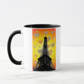 Eifel Tower Hearts Tasse (Links)