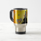 Eifel Tower Hearts Travel Mug Reisebecher (Vorderseite Links)