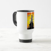 Eifel Tower Hearts Travel Mug Reisebecher (Vorderseite Links)