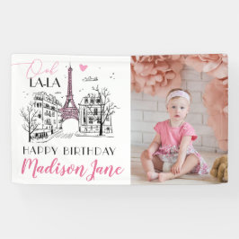 Eifel Tower Paris Pariser Foto zum Geburtstag Banner