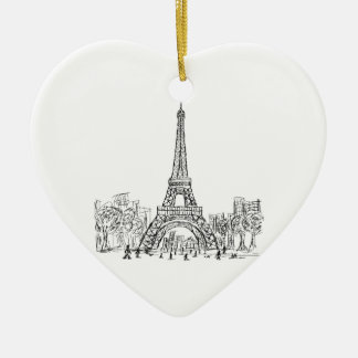 Eifel Turm Paris Keramikornament