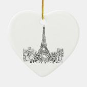 Eifel Turm Paris Keramikornament (Hinten)