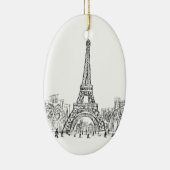 Eifel Turm Paris Keramikornament (Rechts)
