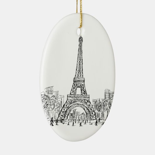 Eifel Turm Paris Keramikornament (Rechts)