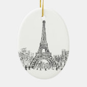 Eifel Turm Paris Keramikornament (Hinten)