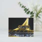 Eifelturm bei Nacht Postkarte (Stehend Vorderseite)