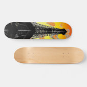 Eifelturm Herz Skateboard (Horizontal)