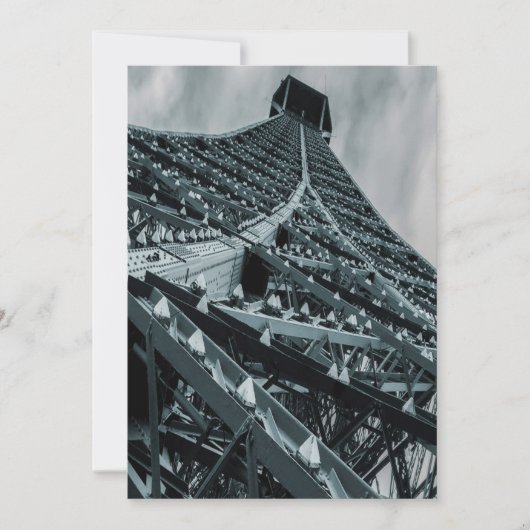 Eifelturm Paris Steel und Himmel Einladung (Vorderseite)